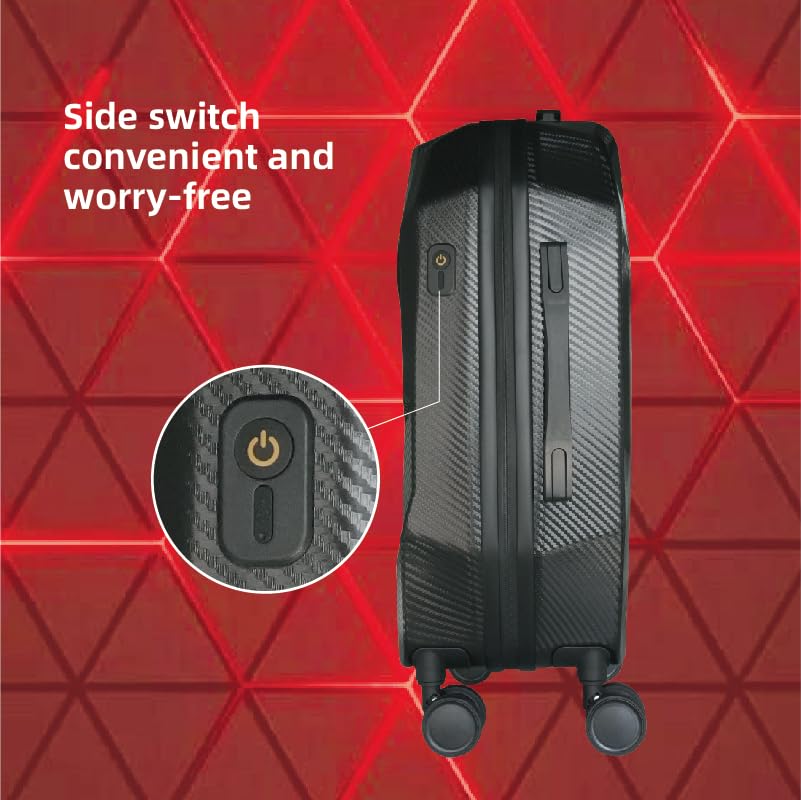 Gelrova [Battery not included] 20" Hardside LED Luggage, Explorer Smart Luggage - APP-Controlled LED Eyes, Airline-Approved Carry-On, ABS+PC Hard Shell