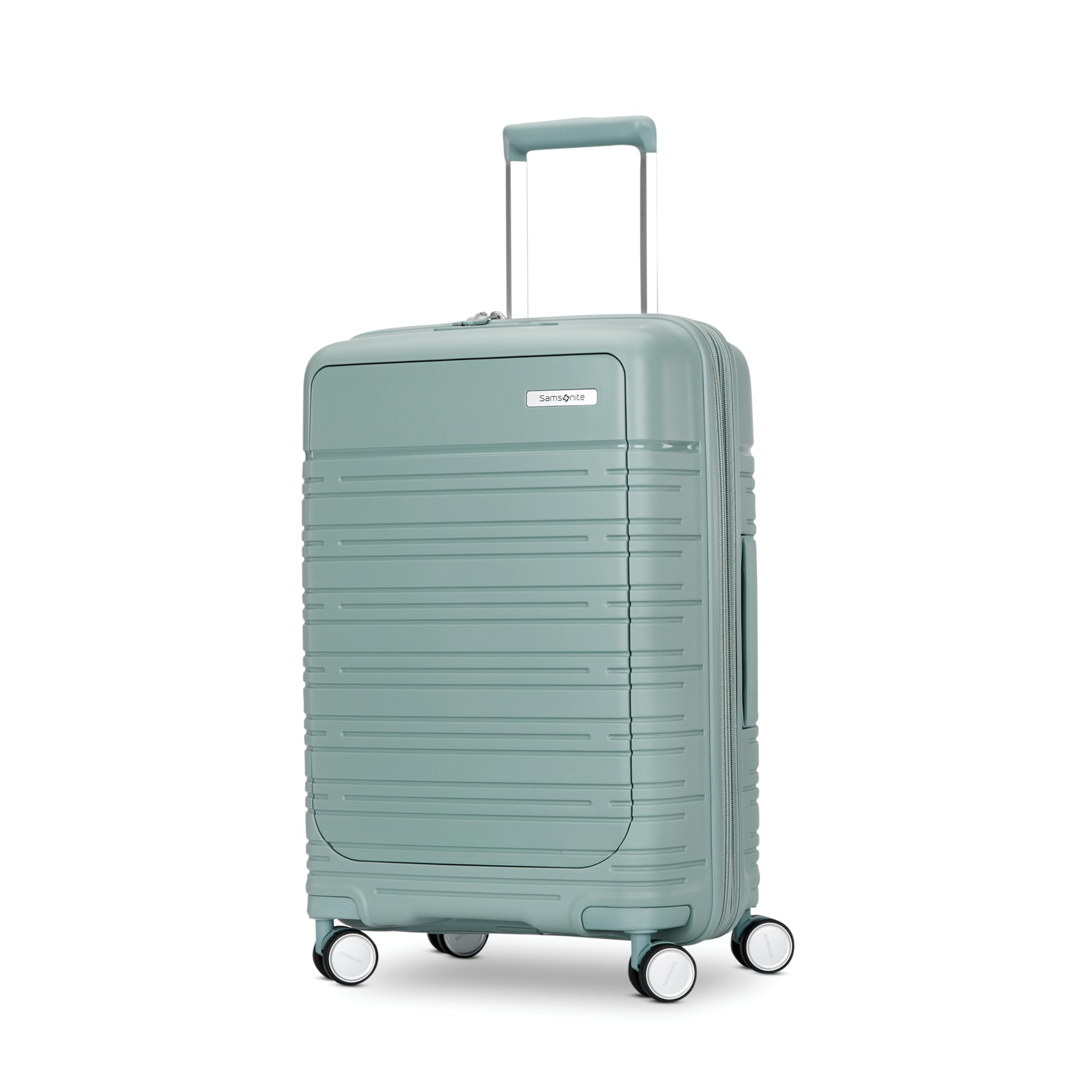 Samsonite Elevation Plus - Carry-On Hardside Luggage with QuickEntry™ Front Compartment - Scratch Resistant Polypropylene Shell, AirTag Holder, TSA Lock, Airline Approved- Cypress Green