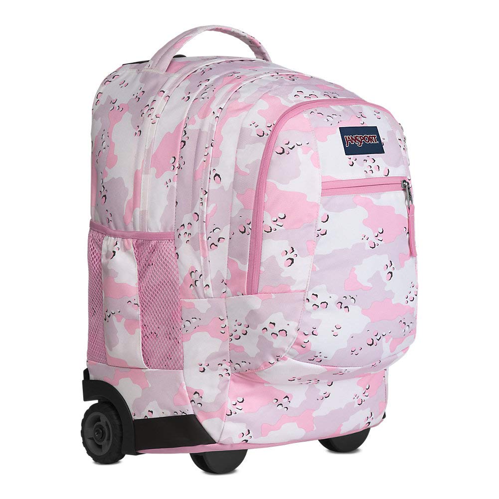 JanSport Driver Rolling 15" Laptop Backpack - Wheeled Book Bag | Camo Crush