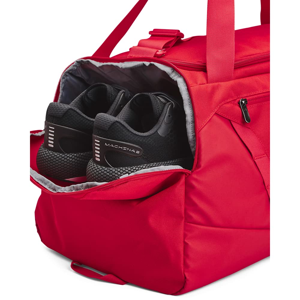 Under Armour Unisex-Adult Undeniable 5.0 Duffle, Red (600)/Metallic Silver, One Size Fits Most