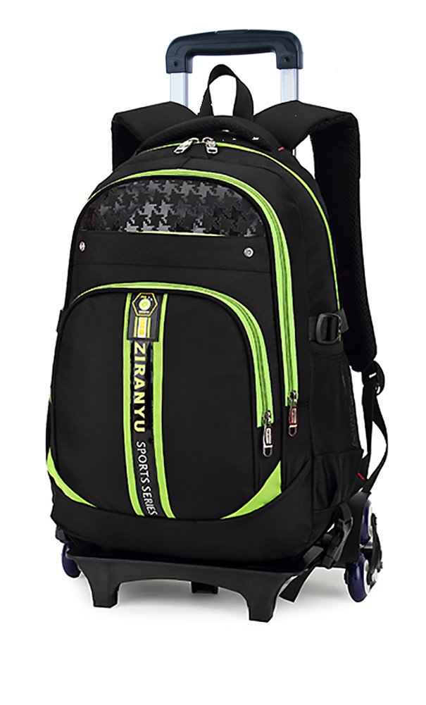Meetbelify Boys Rolling Backpack Big Kids Backpacks with Wheels for Boys for School Roller Backpack on Wheels Trolley Luggage