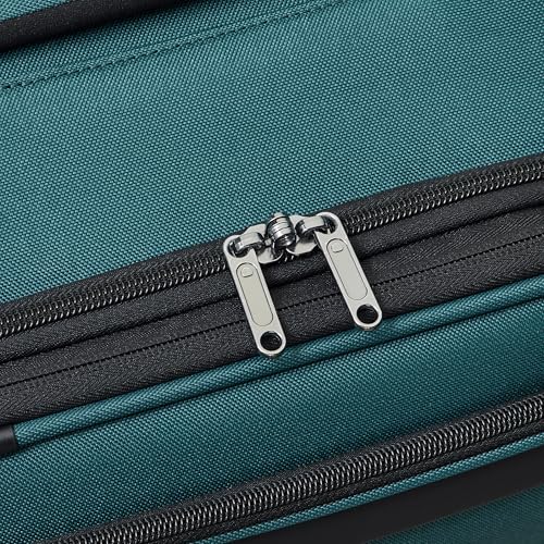 DELSEY PARIS Sky Max Softside Expandable Luggage with Spinner Wheels, Teal Blue, Carry-on 21 Inch