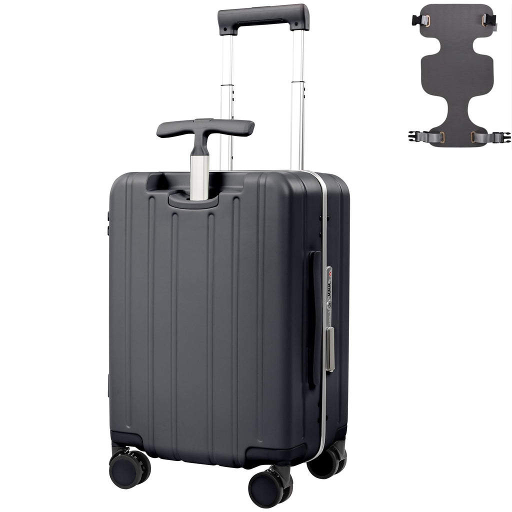 Lavoker 20" Ride-On Luggage with Child Seat, Hardside Carry-On Suitcase with 360° Silent Spinner Wheels, TSA Lock, & Dual Telescoping Handles for Kids & Adults & Busy Moms
