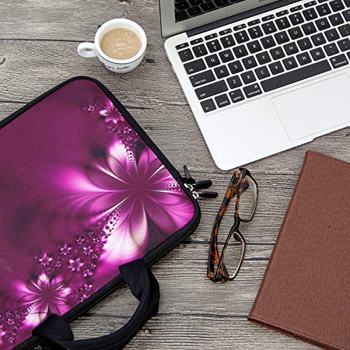 RICHEN 10 inches Messenger Bag Carrying Case Sleeve with Handle Accessory Pocket Fits 7 to 10-Inch Laptops/Notebook/ebooks/Kids tablet/Pad (7-10.2 inch, Flowers)