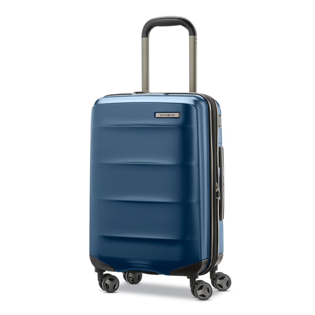 Samsonite Octiv Lightweight Hardshell 20-Inch Carry-On Luggage - Durable & Impact Resistant, 360° Aero Trac Spinner Wheels, Adjustable Telescopic Handle, Expandable Suitcase, TSA Approved Lock - Blue