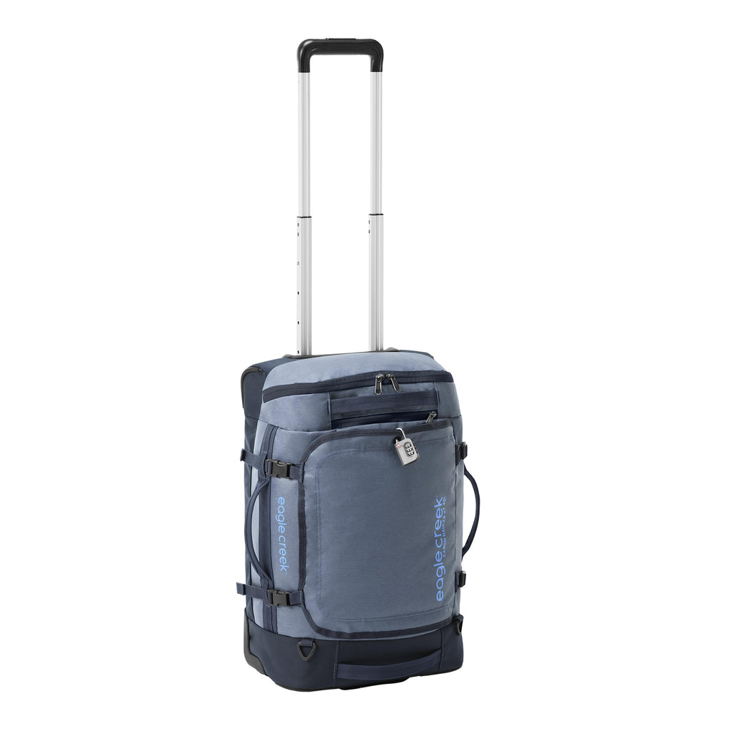 Eagle Creek Cargo Hauler XT Wheeled Duffel - Wheeled Backpack Duffel - Deployable Backpack Straps - Lockable U-Lid & Easy Access Compartment - Glacier Blue