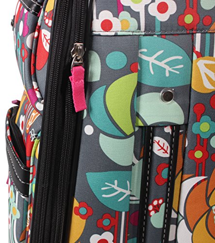 Lily Bloom Carry On Expandable Design Pattern Luggage With Spinner Wheels (20in, Bliss)