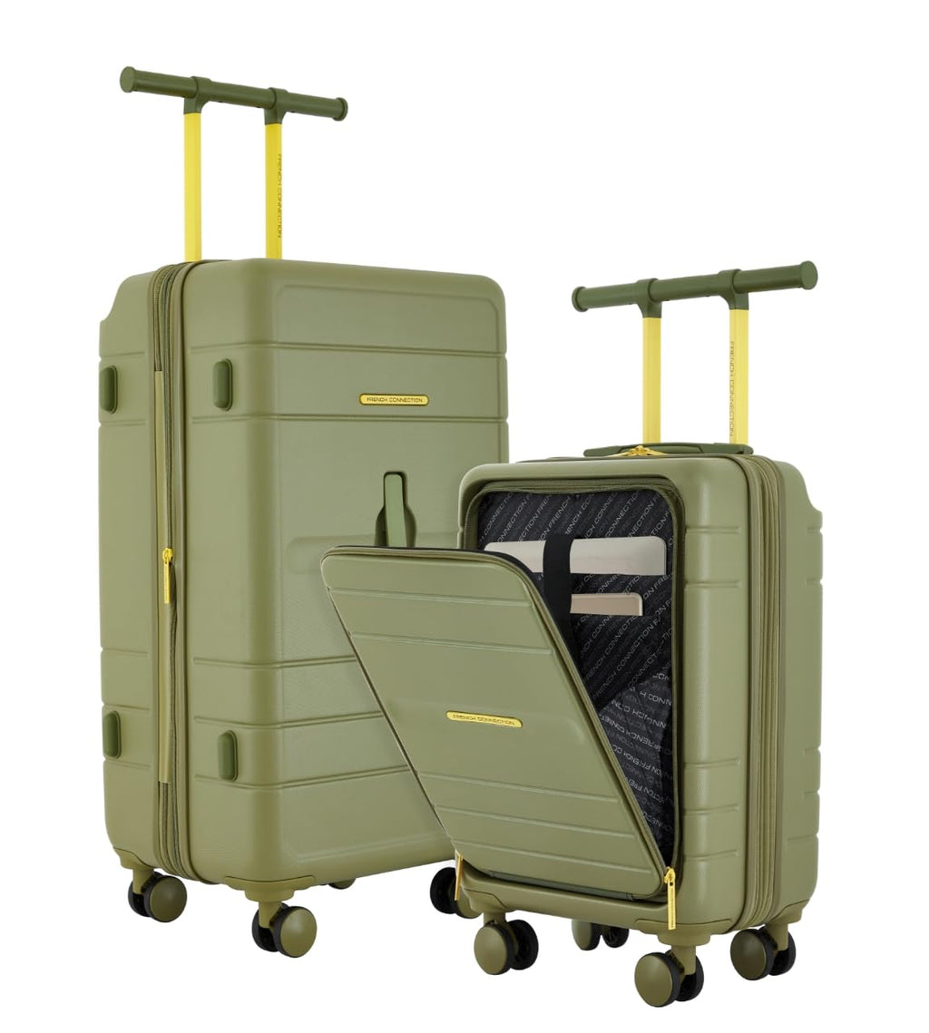 French Connection 2 Piece Trunk Luggage Set, Sage