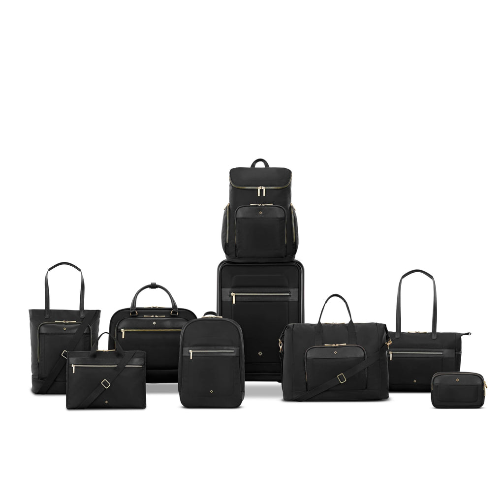 Samsonite Mobile Solutions 2 Carry-On Luggage, Expandable Spinner Suitcase with Laptop Compartment, TSA Lock, Lightweight Travel Bag with Dual Spinner Wheels & WetPak Storage, Black