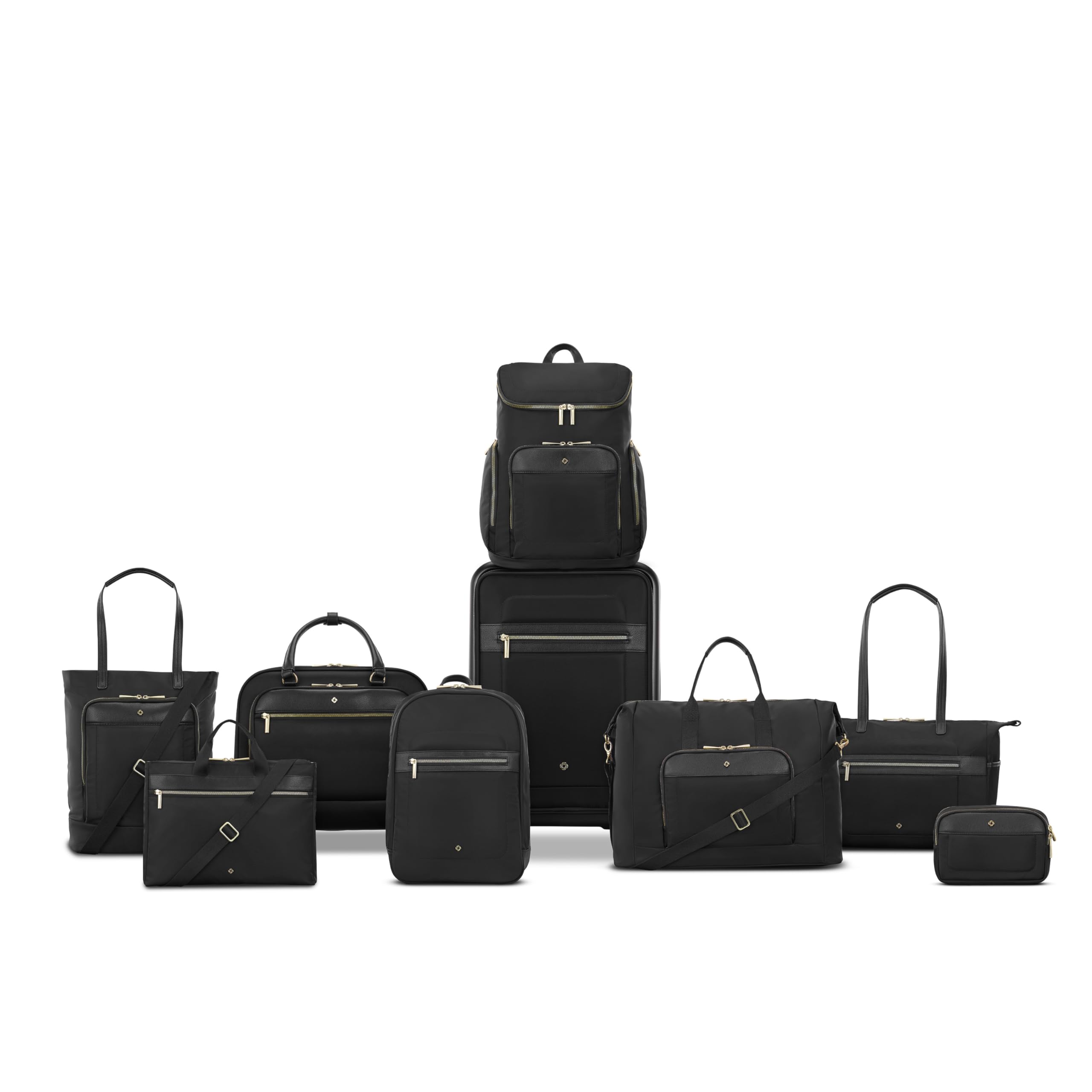 Samsonite Mobile Solutions 2 Carry-On Luggage, Expandable Spinner Suitcase with Laptop Compartment, TSA Lock, Lightweight Travel Bag with Dual Spinner Wheels & WetPak Storage, Black