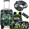 Inprof Kid’s Luggage Set 5 Piece Suitcase Set 16’’ Hardside Luggage with Spinner Wheels Girls Boys Carry on Luggage Travel Rolling Luggage Airline Approved
