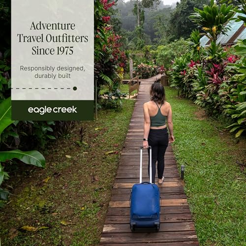 Eagle Creek Expanse 2-Wheel 29" Convertible Luggage Durable Luggage with Backpack Straps Water-Resistant, Expandable, Lockable Zippers Travel Gear Hauler - Pilot Blue