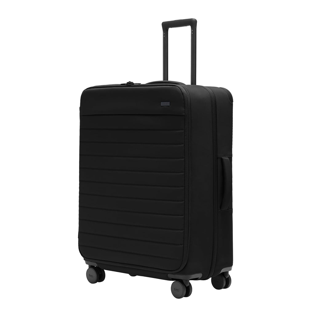 Away Softside Large Checked Suitcase, 29 Inch Expandable Luggage For Men & Women, Durable Nylon Exterior, TSA Approved Lock, Ideal For Trips 2+ Weeks, Jet Black