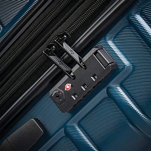 Samsonite Omni 2 Domestic Carry-On Luggage - 22x14x9 Airline-Approved - Features Expandable Polycarbonate Shell, 360° Wheels, TSA Lock - Amazon Exclusive - Nova Teal