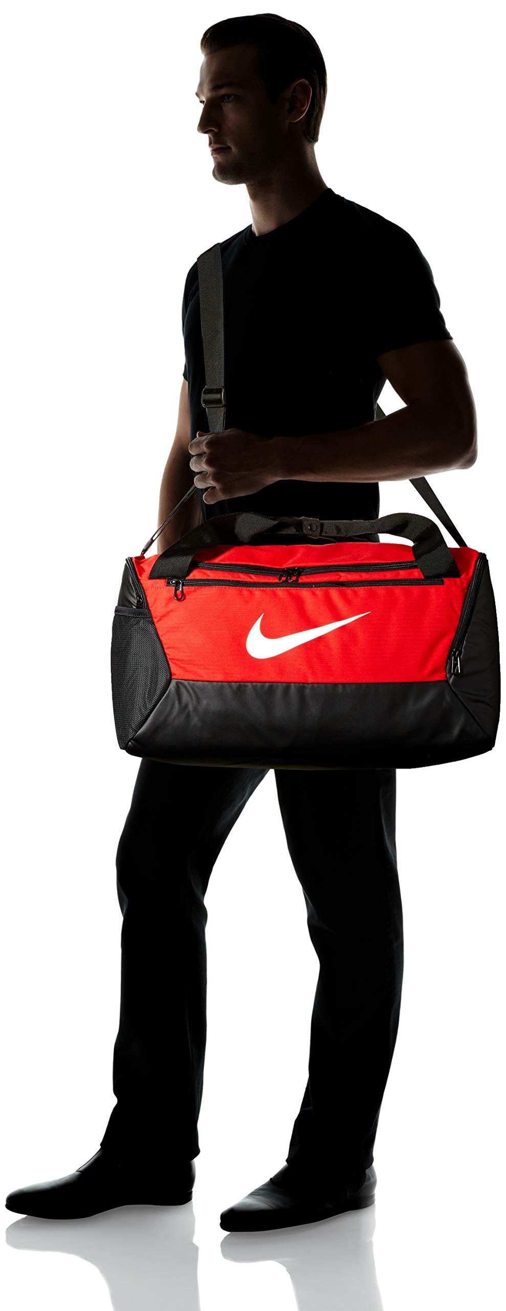 NIKE Brasilia Small Duffel - 9.0, University Red/Black/White, Misc