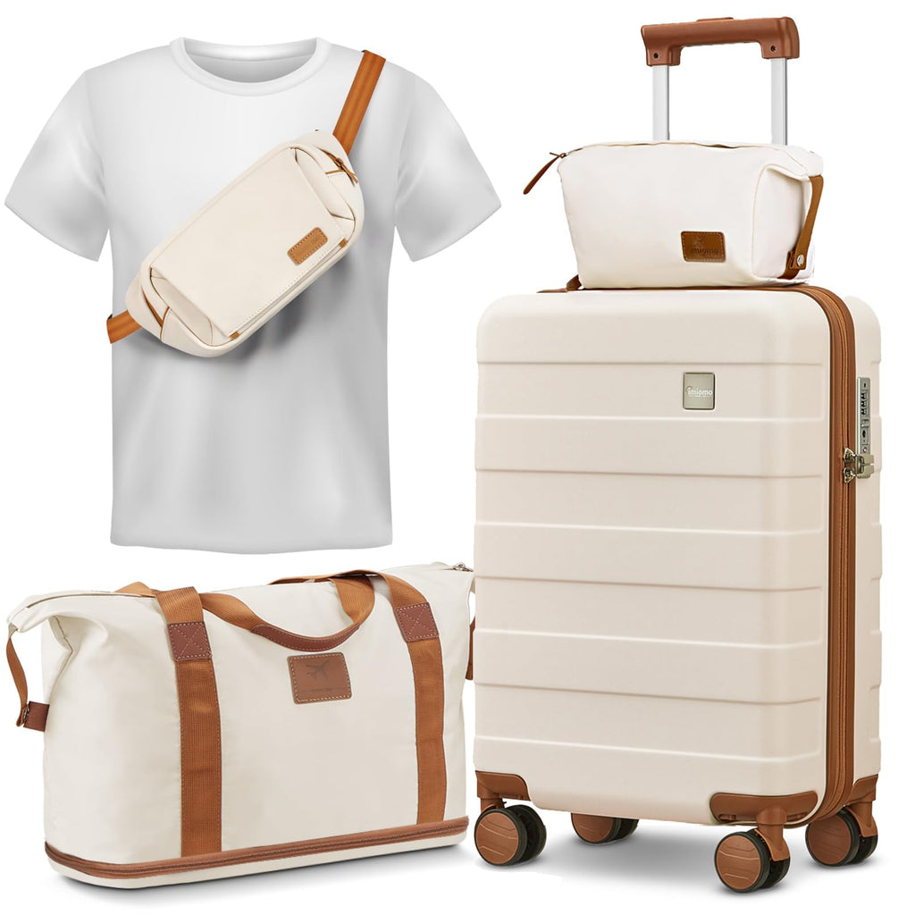 imiomo Carry on Luggage 22x14x9 Airline Approved, Hardside 20 Inch Carry-on Suitcases with Spinner Wheels, Lightweight Travel Luggage Sets with TSA Lock