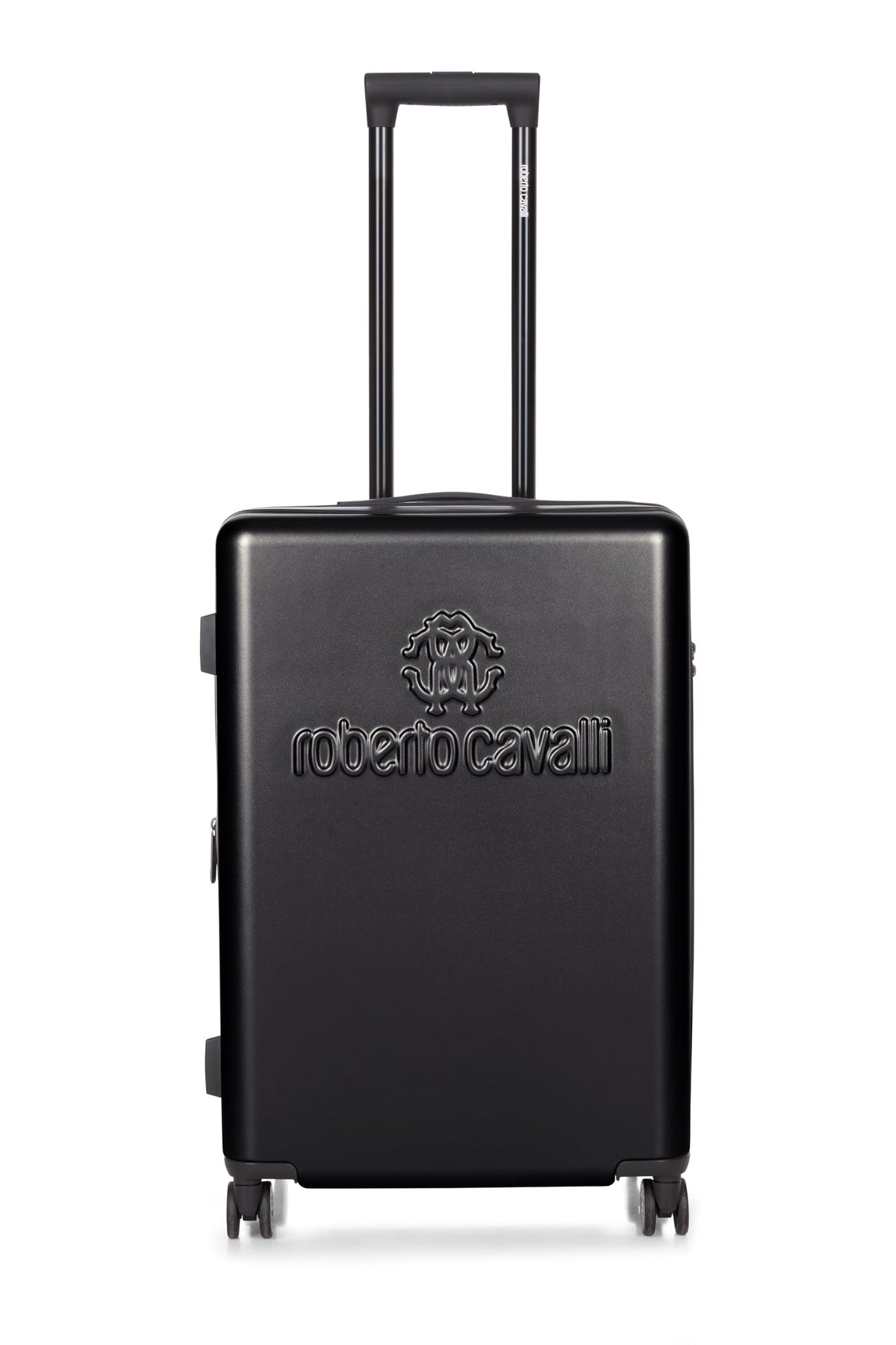 ROBERTO CAVALLI LOGO Luxury 3 Piece Luggage Set, Expandable Hard Shell Suitcases with 8 Spinner Wheels, Combination Lock Large Suitcase Set for Men and Women -Navy Blue