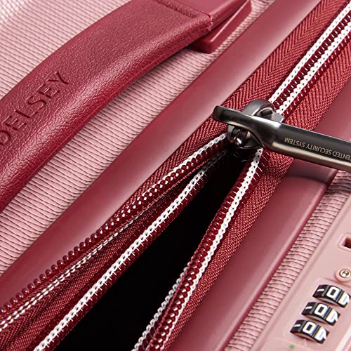 DELSEY PARIS Chatelet Air 2.0 - Hardside Luggage Checked medium 24 Inch - TSA Lock - 360° Spinner Wheels - Polycarbonate Travel Suitcase, Pink