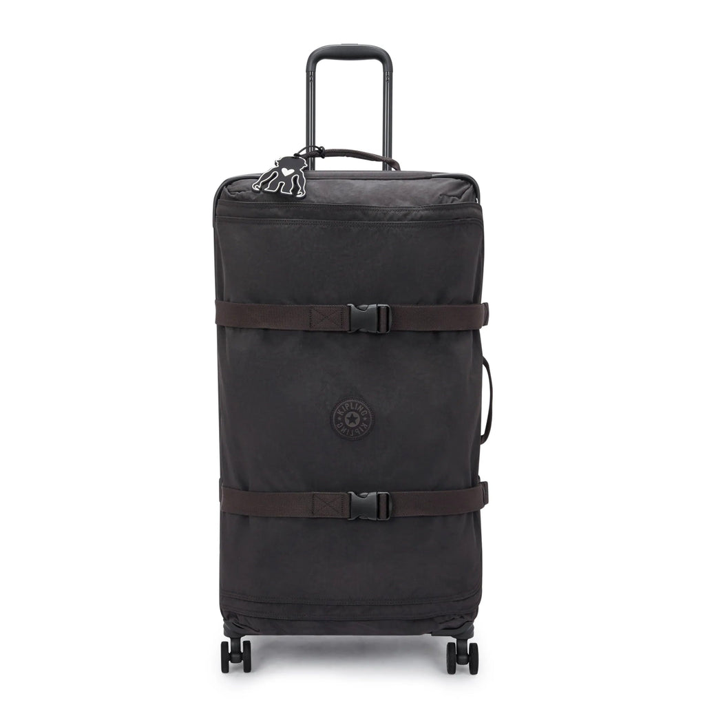 Kipling Spontaneous Softside Spinner Wheel Luggage, Integrated TSA Accepted Lock, Black Noir, Checked-Large,KI4193