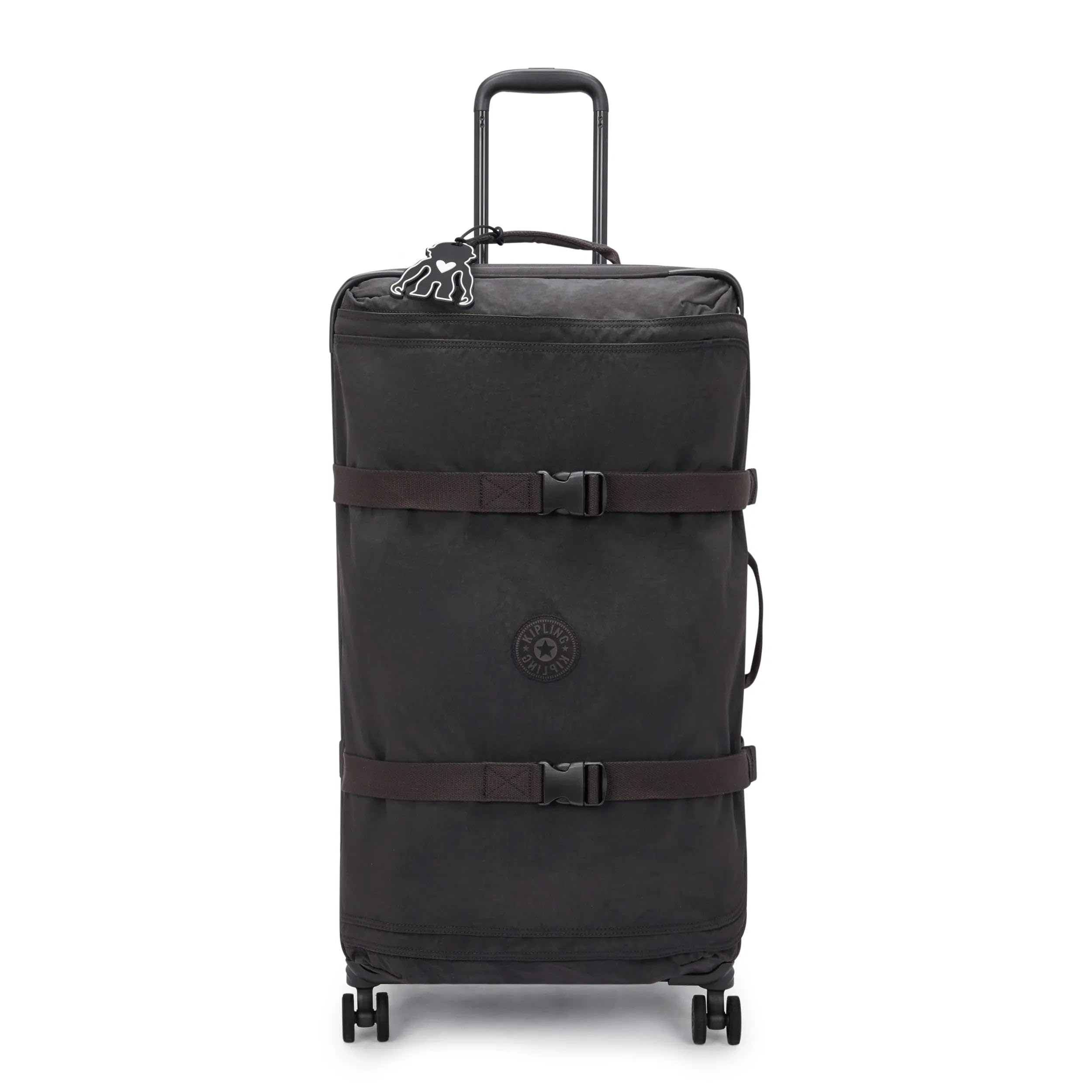 Kipling Spontaneous Softside Spinner Wheel Luggage, Integrated TSA Accepted Lock, Black Noir, Checked-Large,KI4193