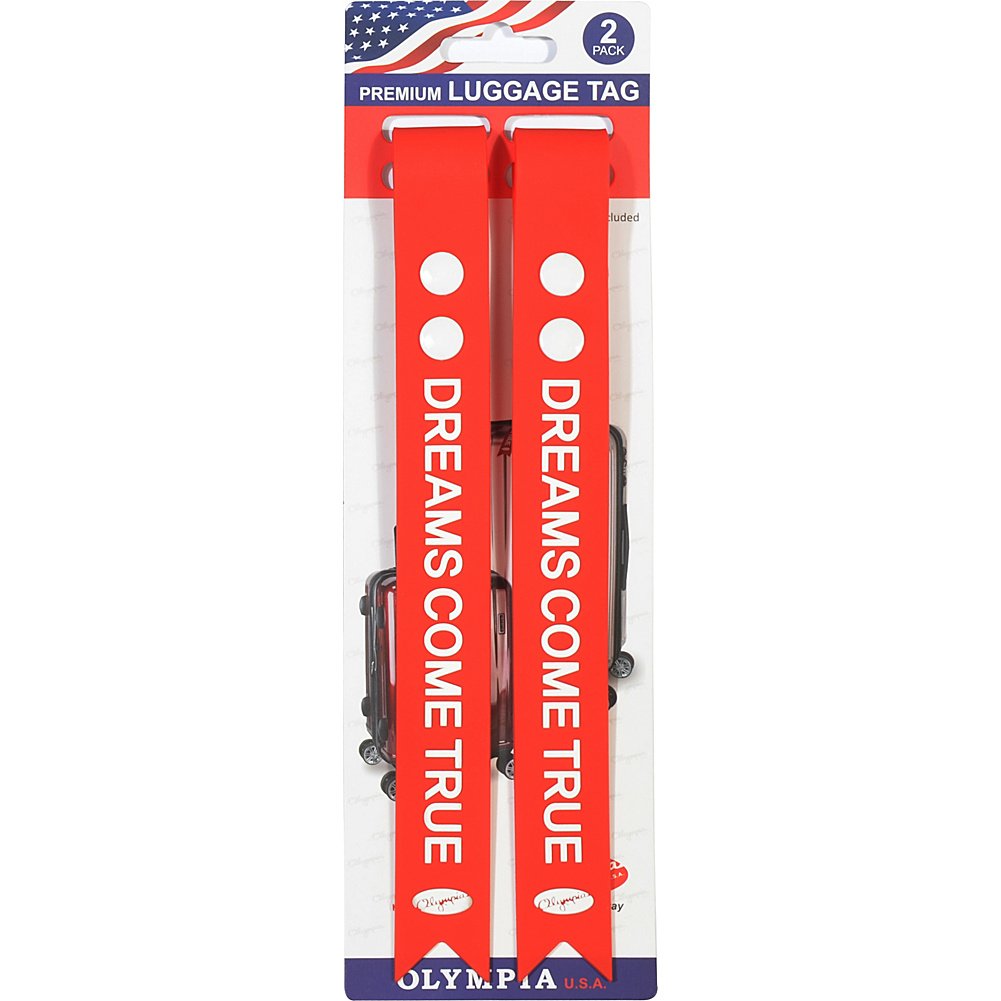 Olympia USA 2-Piece Luggage Tag Set (Red)
