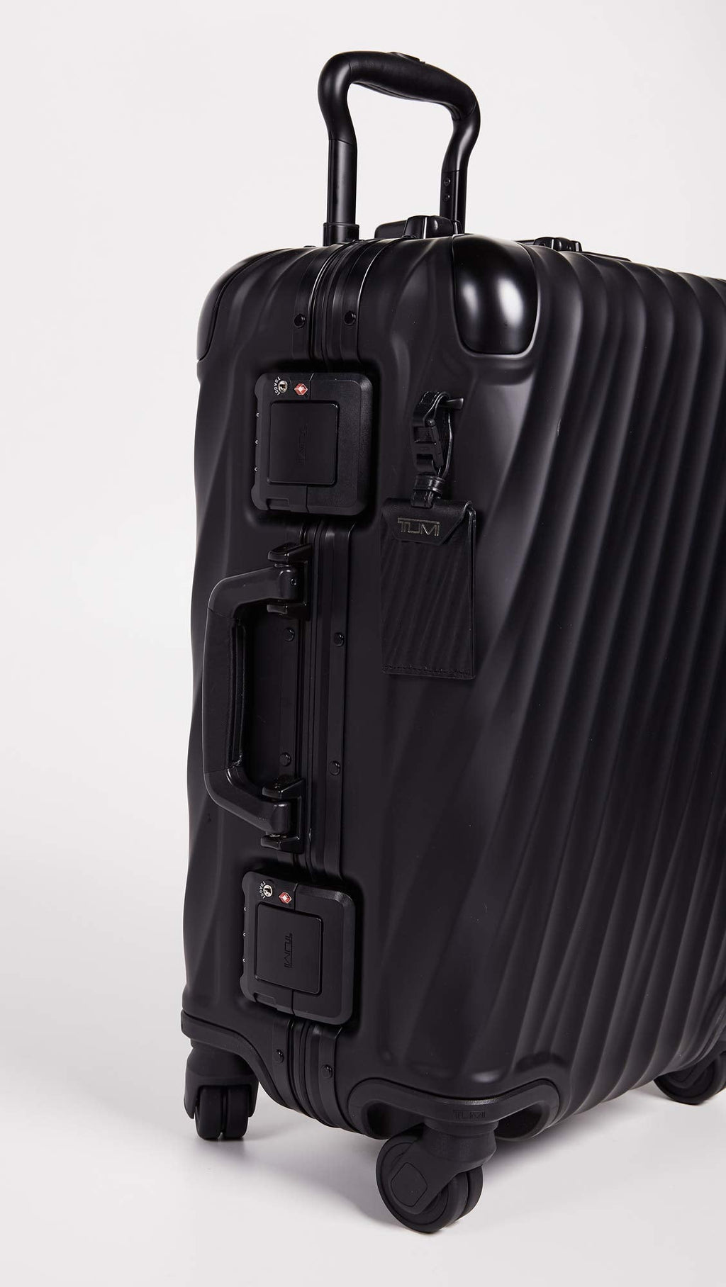 TUMI Men's 19 Degree Aluminum International Carry On Suitcase, Matte Black, One Size