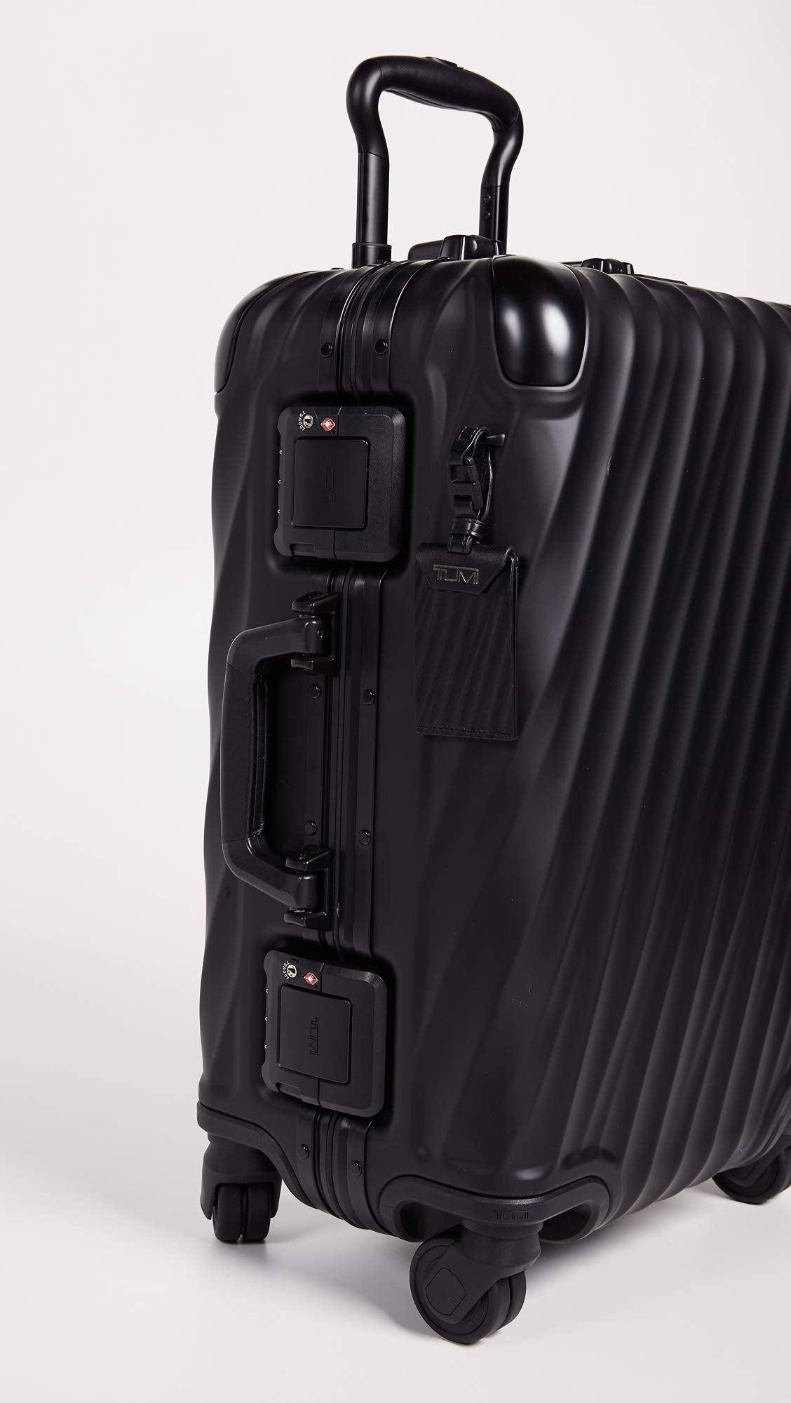TUMI Men's 19 Degree Aluminum International Carry On Suitcase, Matte Black, One Size