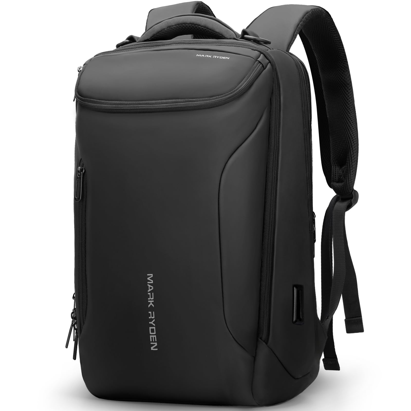 MARK RYDEN Business Backpack for Men, Waterproof High Tech Backpack with Sport Car Shape Design and USB Charging Port, Travel Laptop Backpack Fits 17.3 Inch Notebook
