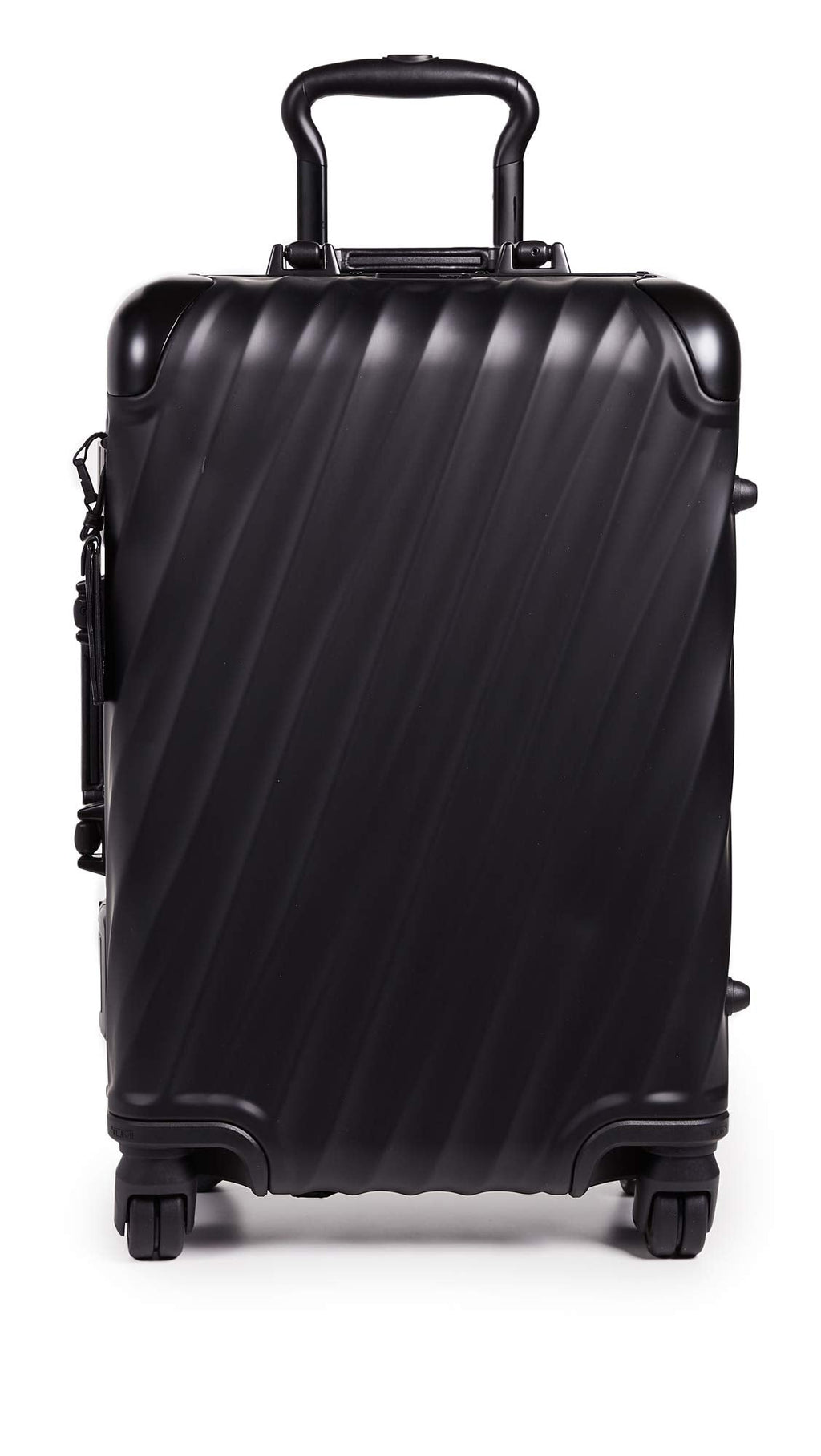 TUMI Men's 19 Degree Aluminum International Carry On Suitcase, Matte Black, One Size
