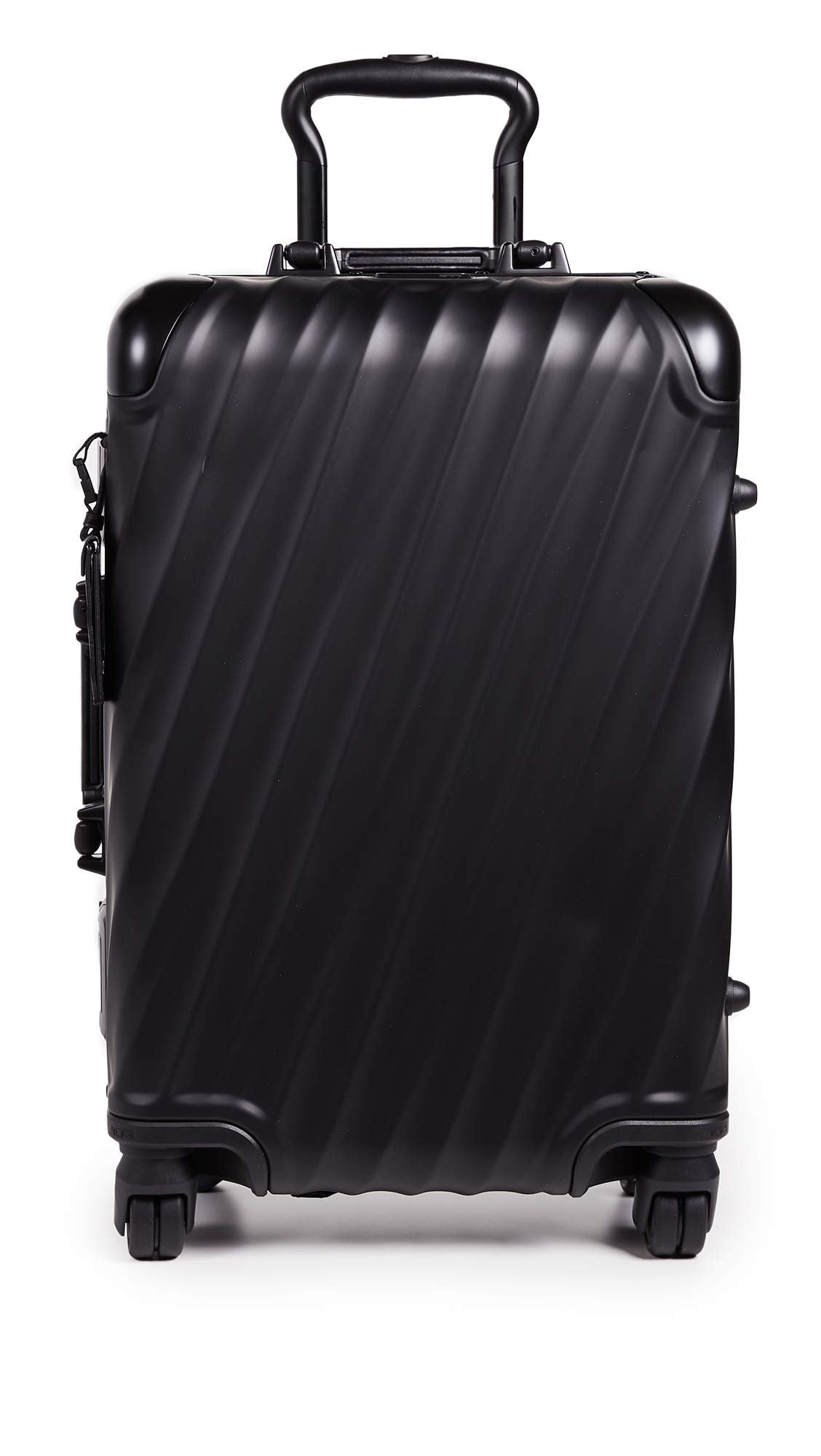 TUMI Men's 19 Degree Aluminum International Carry On Suitcase, Matte Black, One Size