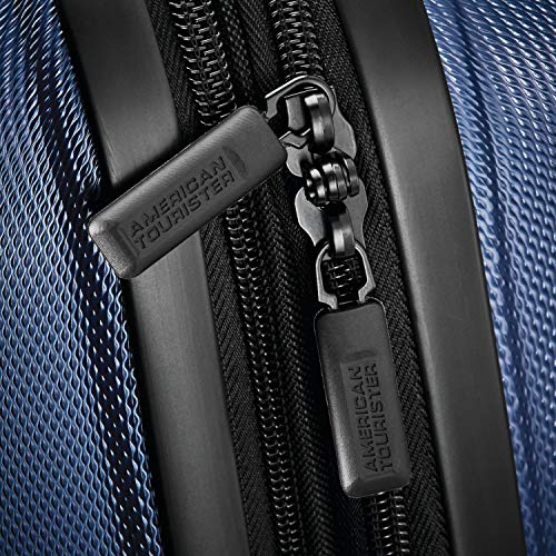 American Tourister Moonlight Hardside Expandable Luggage with Spinner Wheels, Navy, 3-Piece Set (21/24/28)