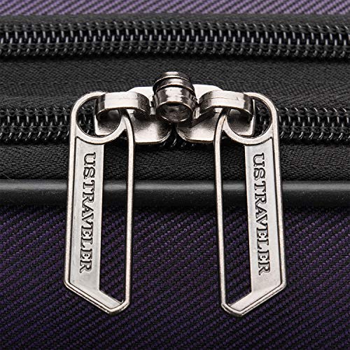 U.S. Traveler Aviron Bay Expandable Softside Luggage with Spinner Wheels, Purple, 3-Piece Set