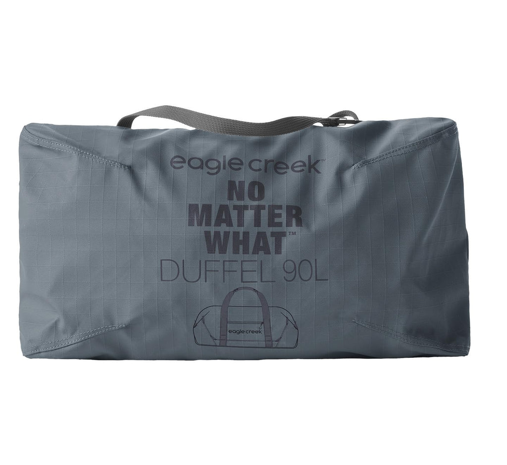 Eagle Creek No Matter What Duffel Bag - Eco Friendly Duffel for Sustainable Travel - Adjustable Shoulder Strap - Multiple Carry Options - Easy to Store - Smoke - 90L