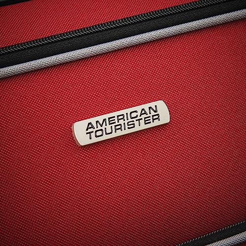 American Tourister Fieldbrook XLT Softside Upright Luggage, Red/Black, 3-Piece Set (BB/21/25)