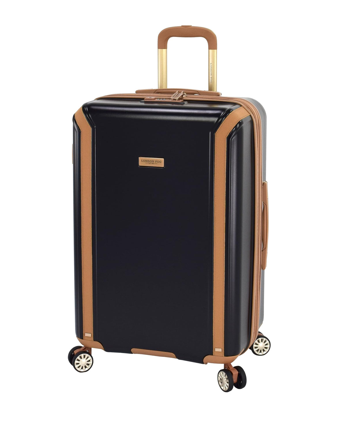 London Fog Regent Black 25" Expandable Spinner