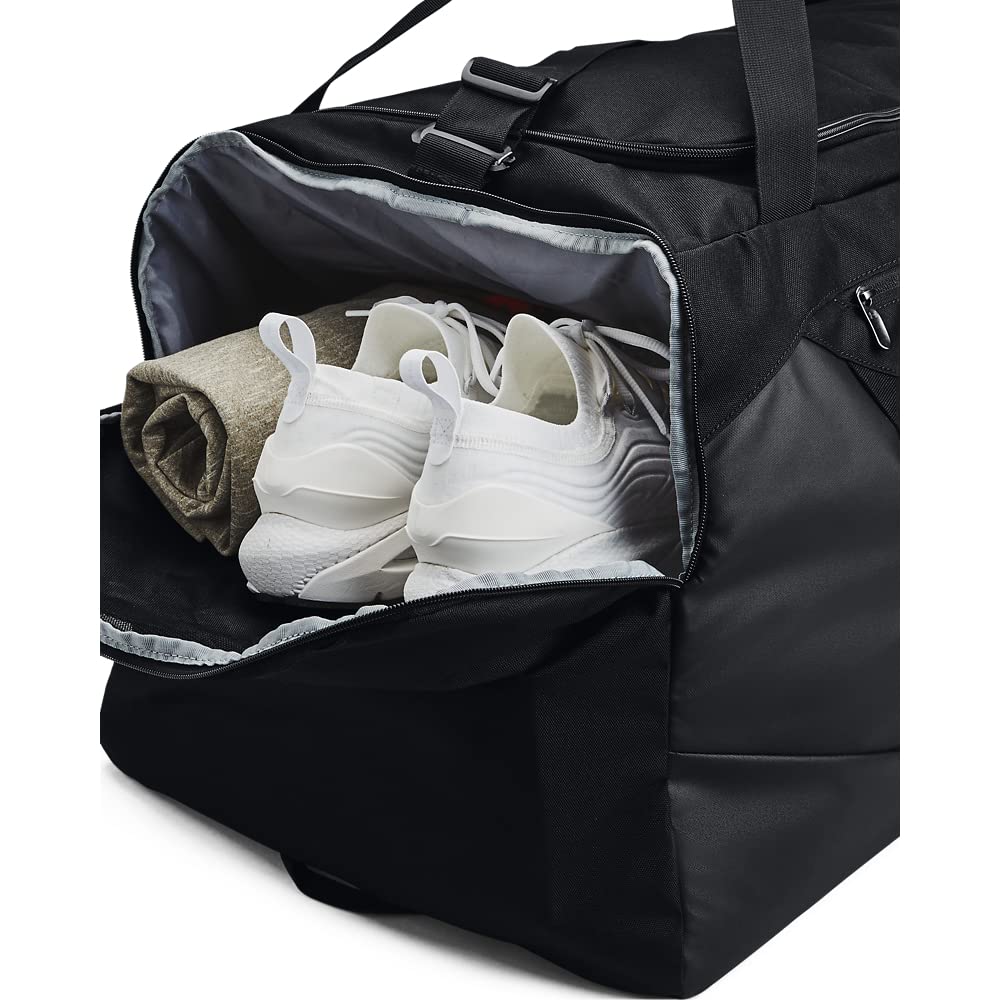 Under Armour Unisex-Adult Undeniable 5.0 Duffle, Black (001)/Metallic Silver, X-Large