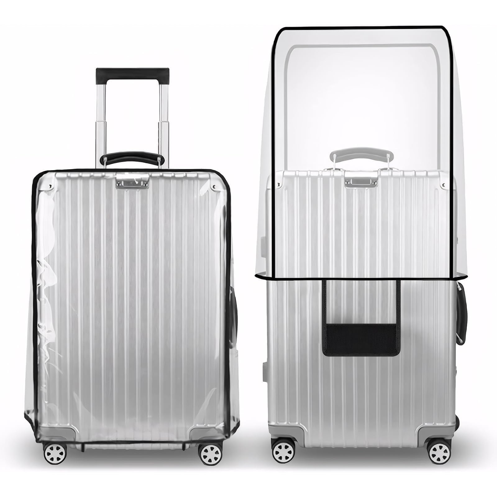 T Tersely Clear PVC Suitcase Cover Protectors 20/24/26/28/30 Inch Suitcase Baggage Covers - Waterproof Dustproof and Anti-Scratch 20-30 Inch Luggage Cover (26inch)