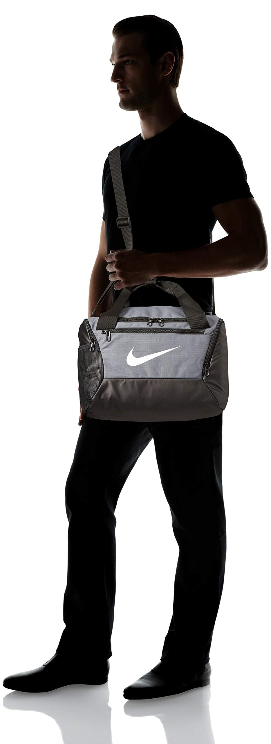NIKE Brasilia X-Small Duffel - 9.0, Flint Grey/Black/White, Misc