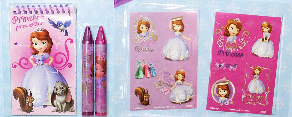 Deluxe Princess Sofia the First Rolling Backpack with 6 pcs set