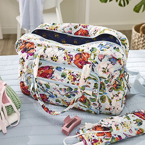 Vera Bradley Women's Cotton Weekender Travel Bag, Forever Green - Recycled Cotton, One Size