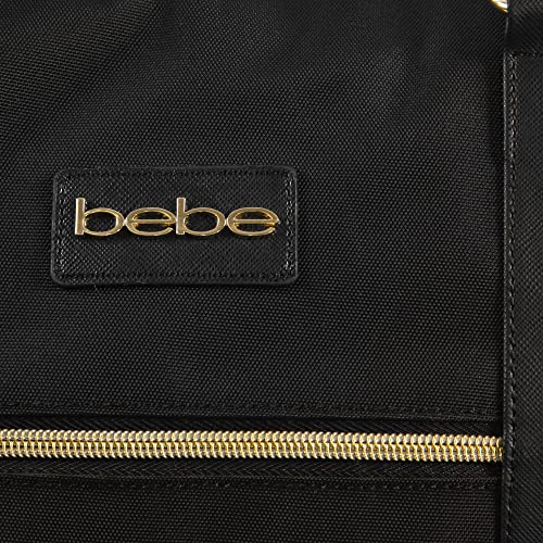 bebe Women's Whitney Duffel Bag, Black Gold