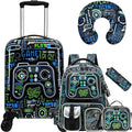 Inprof Kid’s Luggage Set 5 Piece Suitcase Set 16’’ Hardside Luggage with Spinner Wheels Girls Boys Carry on Luggage Travel Rolling Luggage Airline Approved