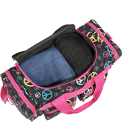 Rockland Duffel Bag, Black, 18.5 in X 10.5 in X 8.5 in
