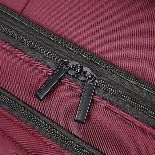 Kenneth Cole REACTION The Venturer 2-Piece Softside 8-Wheel Spinner Luggage Travel Set: 20" Carry-On & 28" Checked Suitcase, Wine