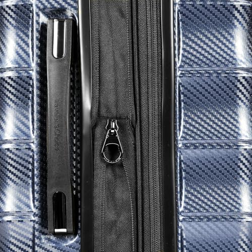 Traveler's Choice Granville II Polycarbonate Expandable Spinner Luggage, Navy, 2 Piece Set (21/29)