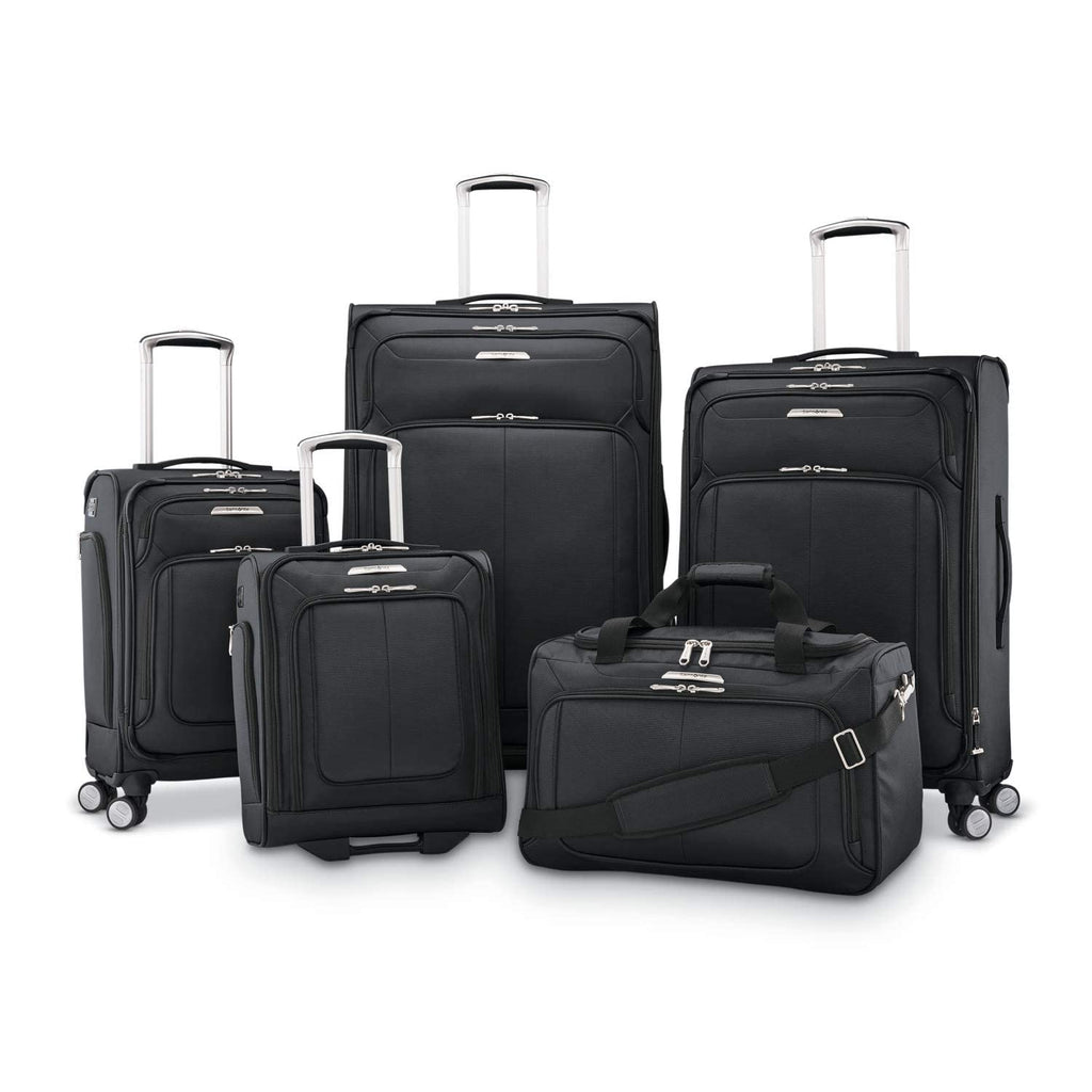 Samsonite Solyte DLX Softside Expandable Luggage with Spinner Wheels, Midnight Black, Carry-On 20-Inch