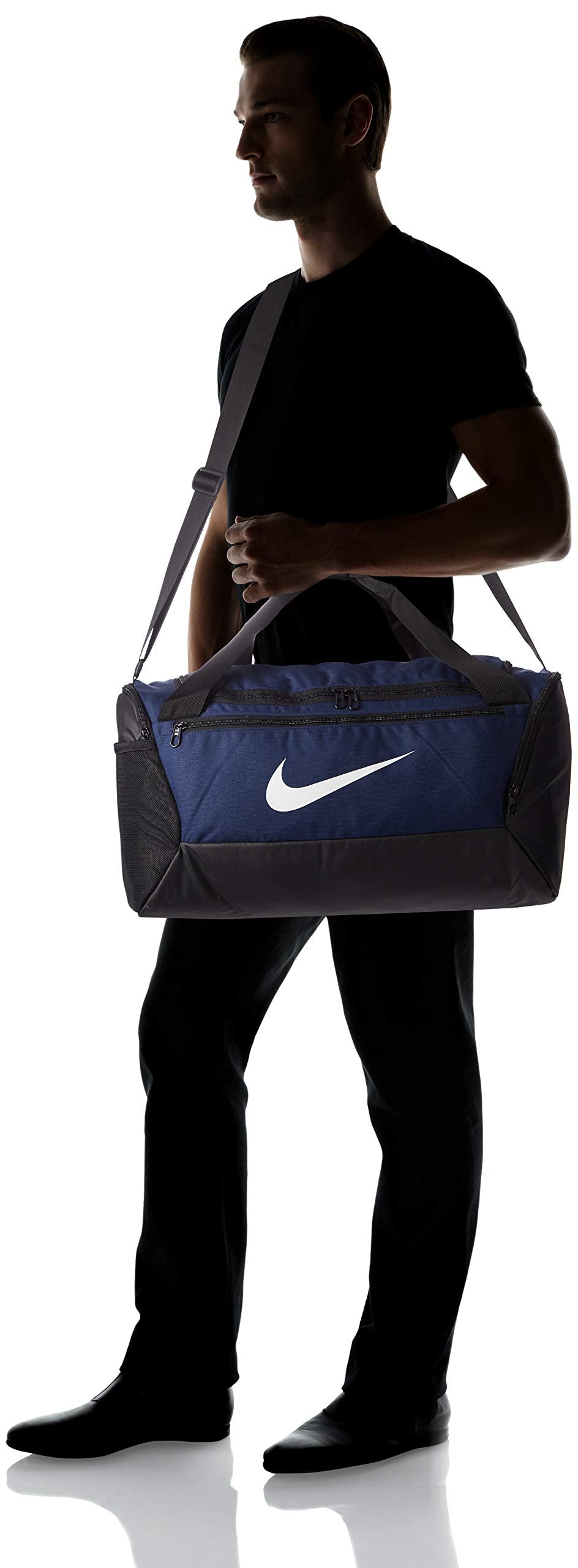 NIKE Brasilia Small Duffel - 9.0, Midnight Navy/Black/White, Misc