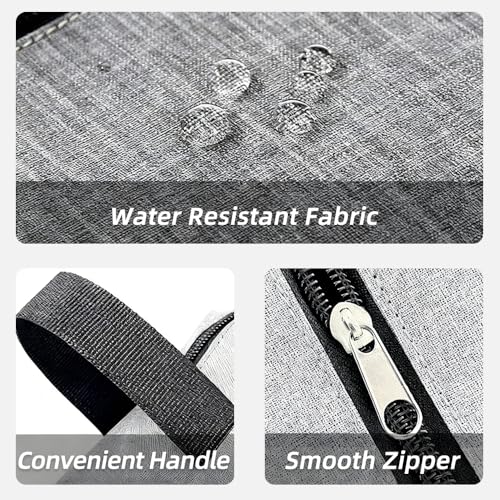DSYSC Travel Toiletry Bag for Women Men, Small Makeup Bag, Water-Resistant Cosmetic Bag, Cosmetic Pouch, Traveling Dopp Kit, Travel Essentials Accessories (Black)