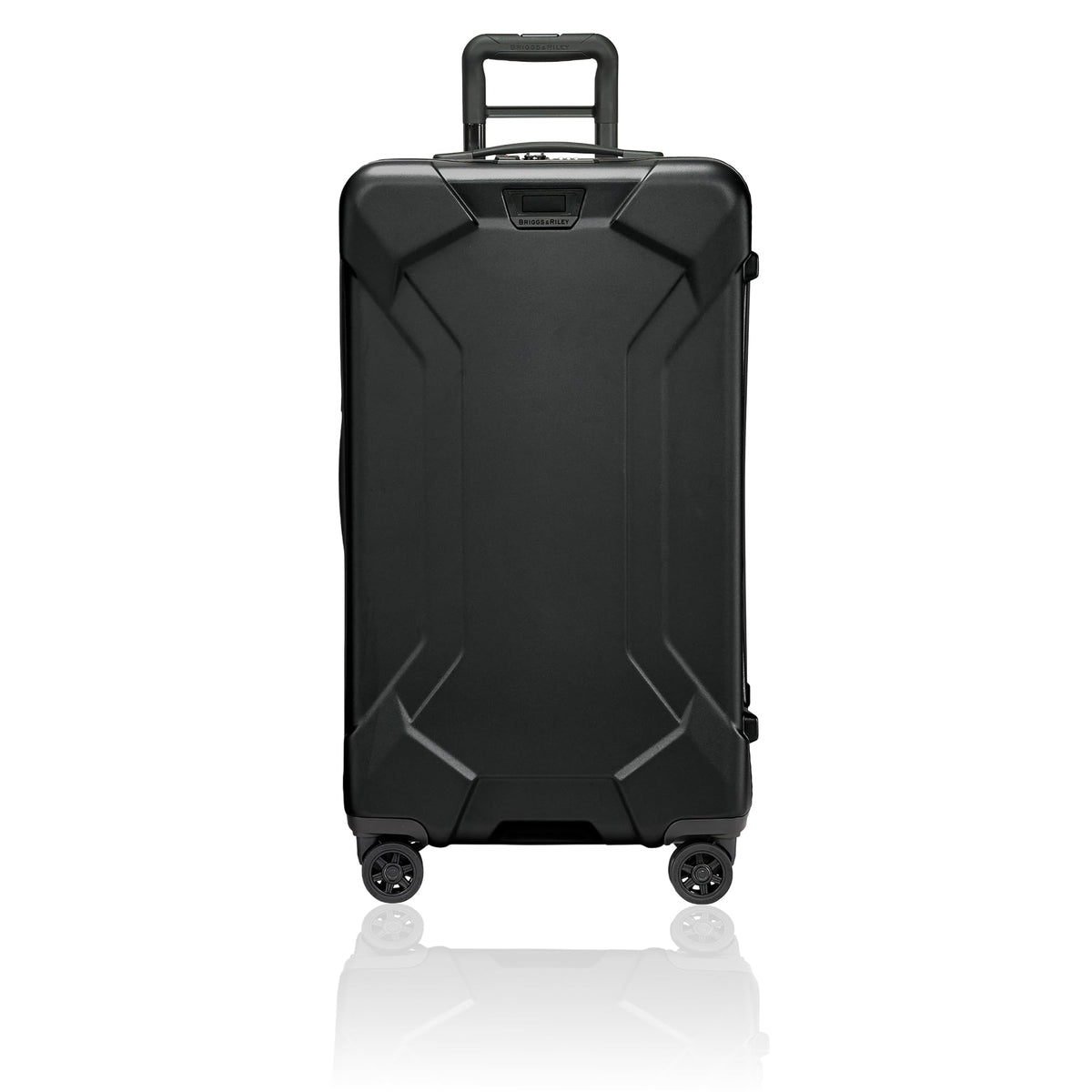 Briggs & Riley 28" Medium Trunk Spinner - Checked Luggage for Travel, Suitcases with Wheels, Hardside Rolling Bag for Men & Women, Self-Repairing Zipper - Torq Collection, Stealth Black