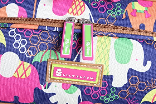 Lily Bloom Design Pattern 28" Luggage Softside Expandable With Double Spinner Wheels, Large Lightweight Suitcase Checked Bag For Women